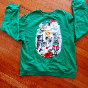 Christmas kitty sweatshirt